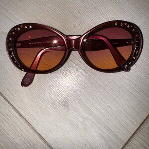Morgenthal Frederics Dark Purple with Rhinestone Sunglasses